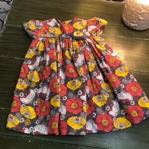 Glorimont EUC Girls Floral Corduroy Dress with Flower Applique - Size 2T